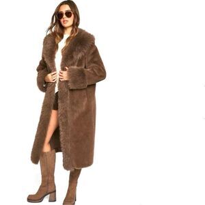 Boohoo Faux Fur Bonded Coat